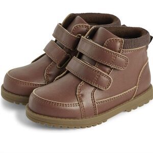Gymboree Faux Suede Brown Boy's Short Velcro Ankle Boots size 3